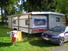 Verkaufe Wohnwagen Hobby 530 TK Bj. 92 mit Stellplatz und festem Vorzelt